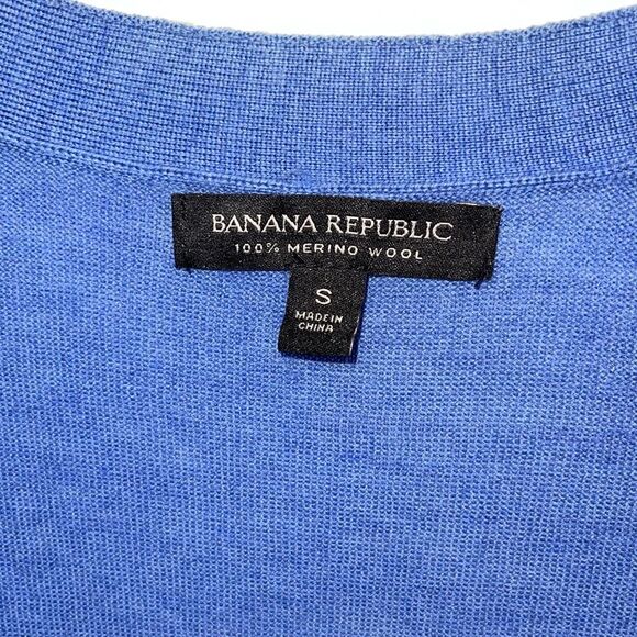 Banana Republic Womens Blue 100% Merino Wool Button Front Cardigan Sweater Small - Picture 6 of 9